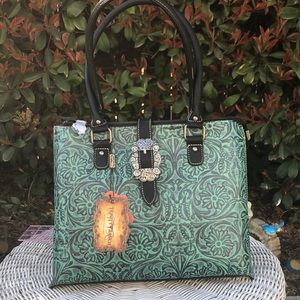 NWT Montana West Trinity Ranch Tooled Handbag